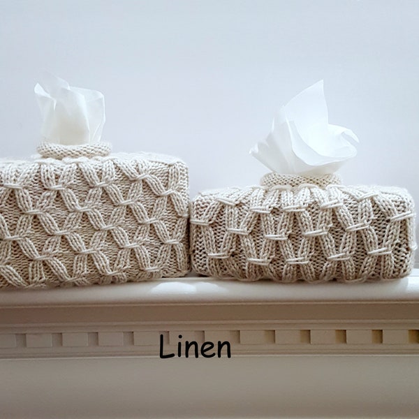 Rectangular Modern Tissue Box Cover Tissue Box Cover Nursery Decor Facial Tissue Box Holder Knit Tissue Box Sleeve Ready to Go Made in USA