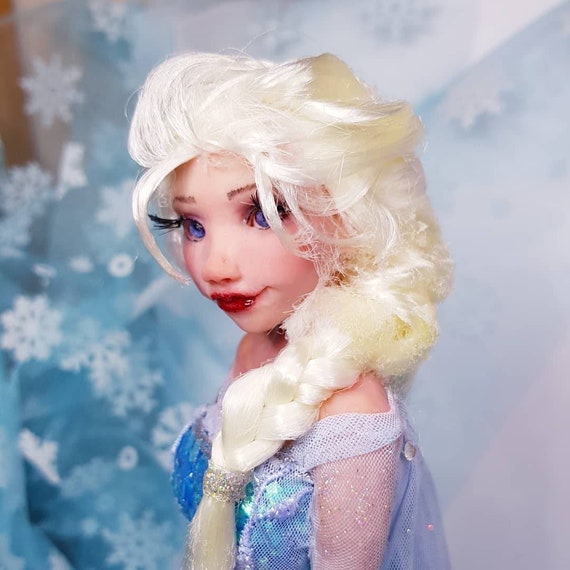 Elsa Frozen Frozen Clay Ooak Clay Disney Polymer Clay Elsa Frozen Polymer Clay - original popee the performer pants roblox