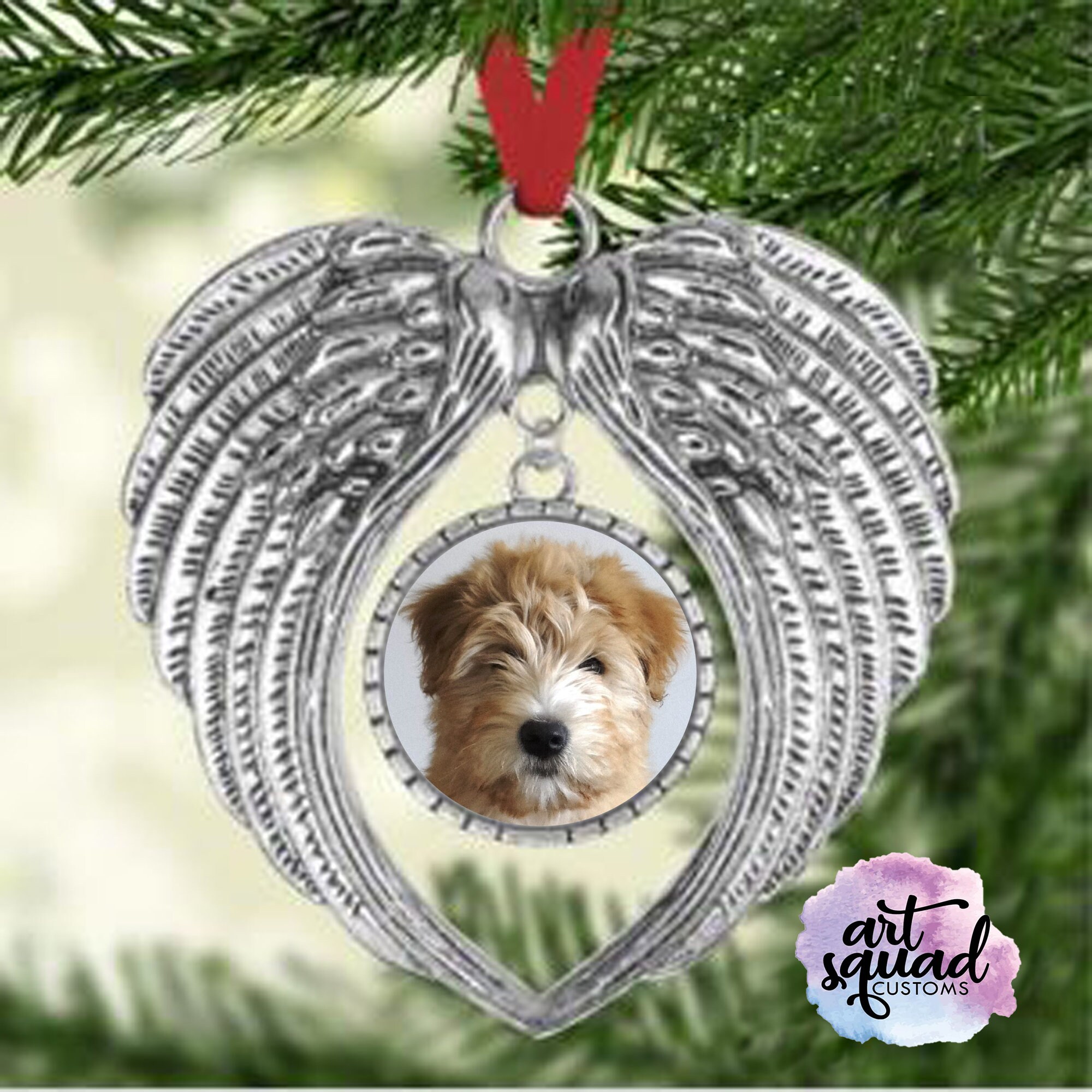Angel Wings Photo Ornament In Loving Memory Angel Wings | Etsy