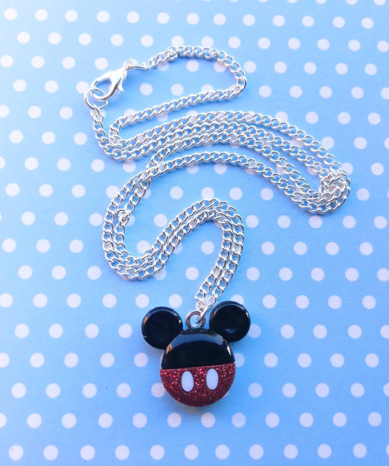 Disney Mickey Mouse Necklace Disney Jewelry Disney Necklace Etsy UK
