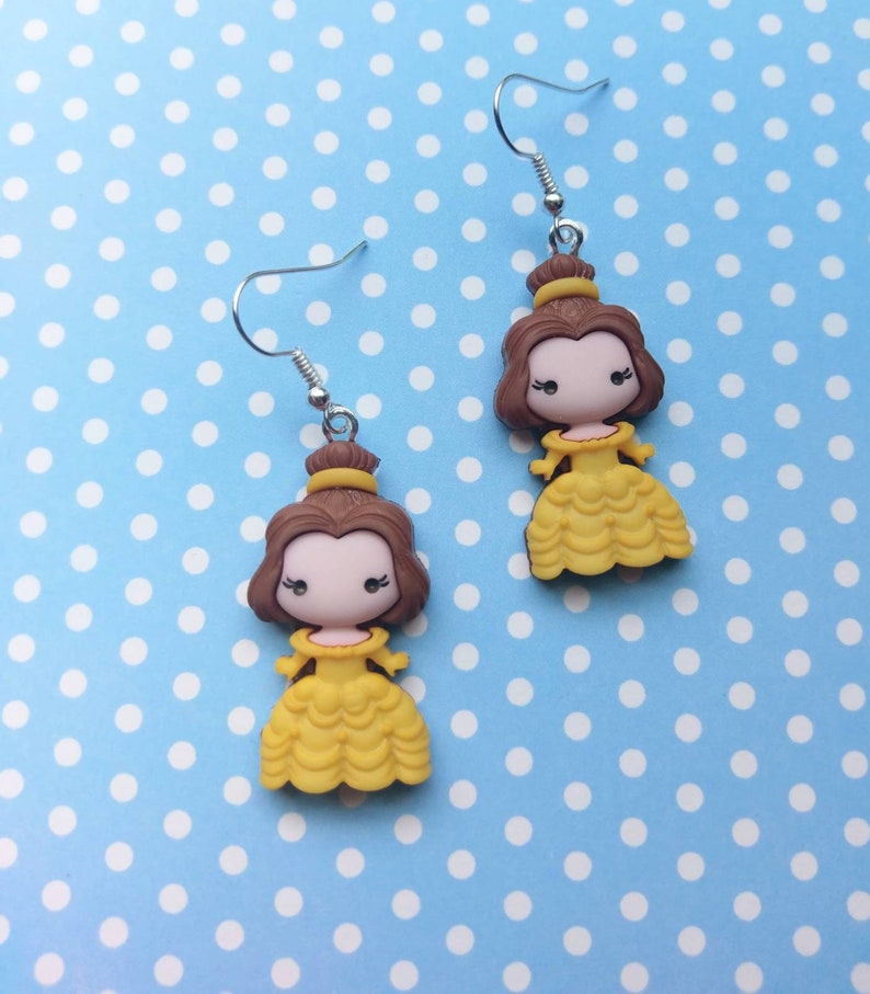 Disney Beauty and the Beast earrings Disney jewelry Belle Etsy