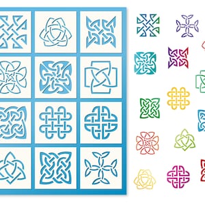 Mandala Dotting Stencil - 12 Pezzi - Nodo Celtico
