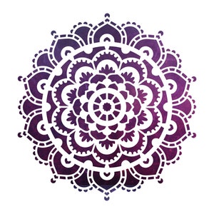 Estêncil de mandala / pequeno - Estêncil para arte de parede, scrapbooking, confeitaria e artesanato