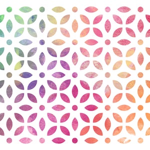 Stencil GRANDE A3 / 11,7 x 16,5" / 29,7 x 42cm Motivo cerchi marocchini