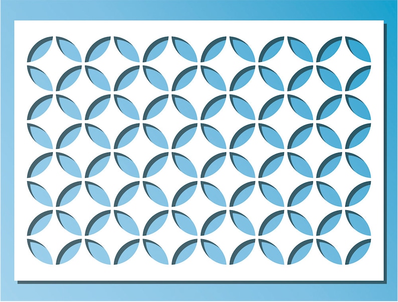 Stencil A4 8,2 x 11,7 21 x 29,7 cm Moroccan Circles Pattern