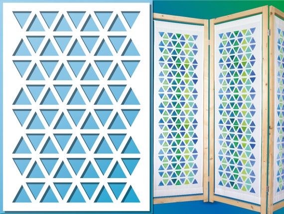 Stencil BIG A3 11,7 x 16,5 29,7 x 42cm Hexagon Stars Pattern
