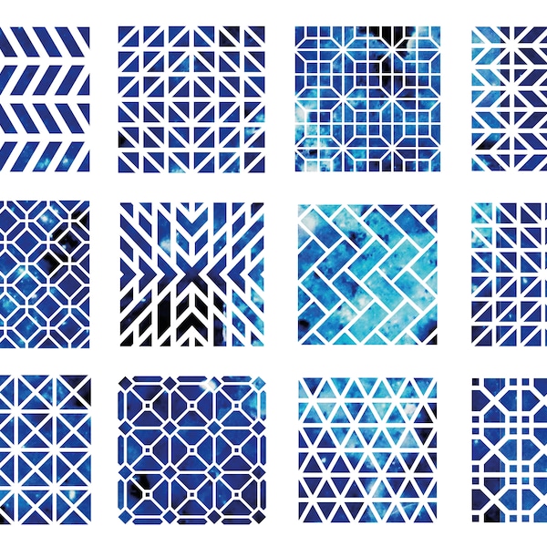 Geometric Stencil Etsy