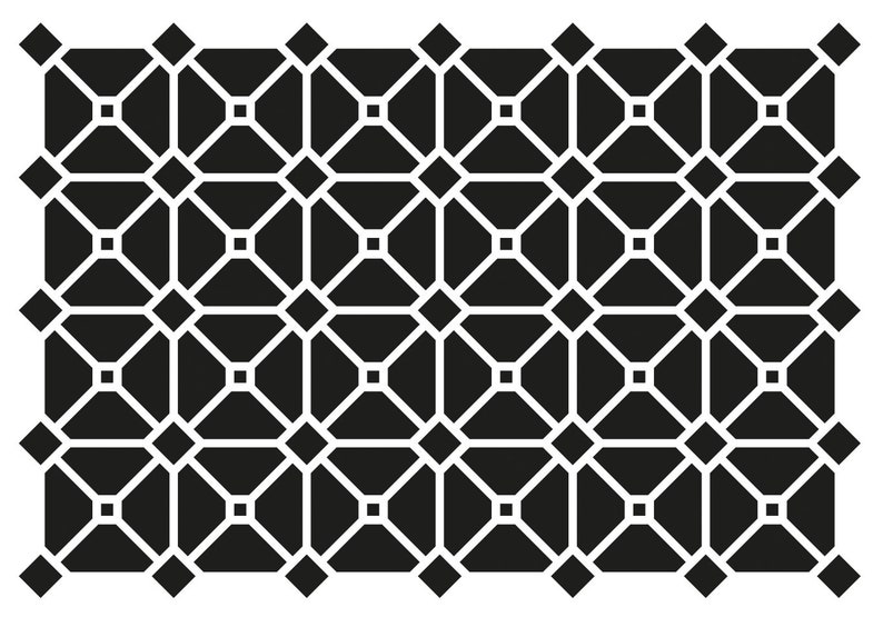 Stencil BIG A3 11,7 x 16,5 29,7 x 42cm Oriental Design Pattern