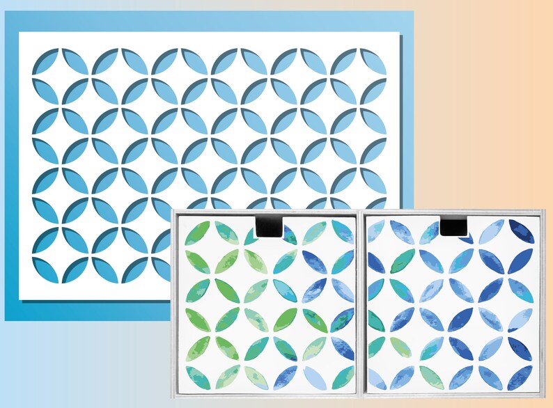 Stencil A4 8,2 x 11,7 21 x 29,7 cm Moroccan Circles Pattern