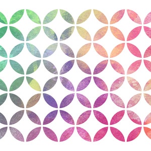 Stencil A4 / 8,2 x 11,7" / 21 x 29,7 cm Modello cerchi marocchini