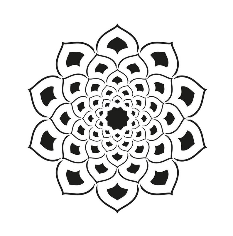 mandala stencil small wall art scrapbooking baking craft etsy