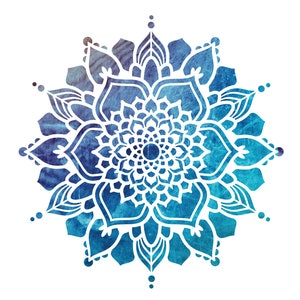 Estêncil de mandala / pequeno - Estêncil para arte de parede, scrapbooking, confeitaria e artesanato