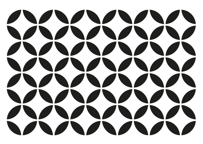 Stencil A4 8,2 x 11,7 21 x 29,7 cm Moroccan Circles Pattern