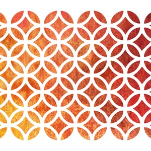 Stencil GRANDE A3 / 11,7 x 16,5" / 29,7 x 42cm Motivo cerchi marocchini