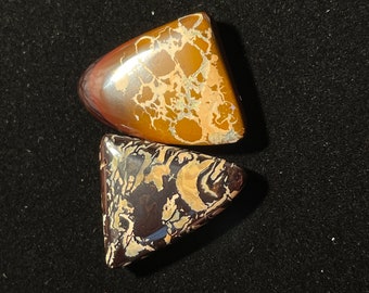 Koroit / Yowah Matrix Boulder Opal Cabochon x2