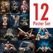12 Poster A3 - sexy erotic fine art, BDSM, fetish - Fine Art of Bondage 