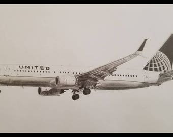 Southwest Airlines Boeing 737 11x14 Archival print of pencil | Etsy