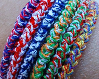 Friendship Bracelets, 100% cotton thread cord with decorative bead decoration, one adjustable size.