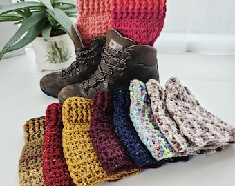 Boot Cuffs, Crochet Ankle Warmers, One Size, 10 colours to choose.