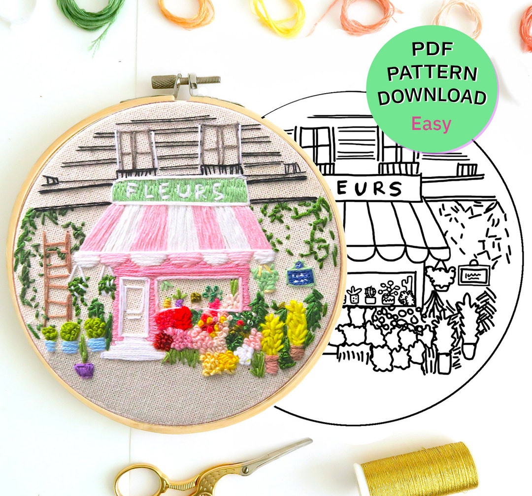 Easy Embroidery Pattern, DIY Beginner - Etsy