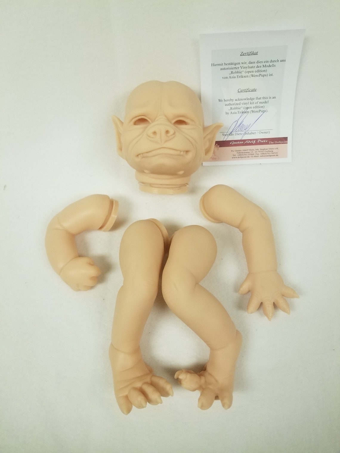 Robbie the Werewolf Reborn Vinyl Doll Kit by Asia Eriksen Etsy