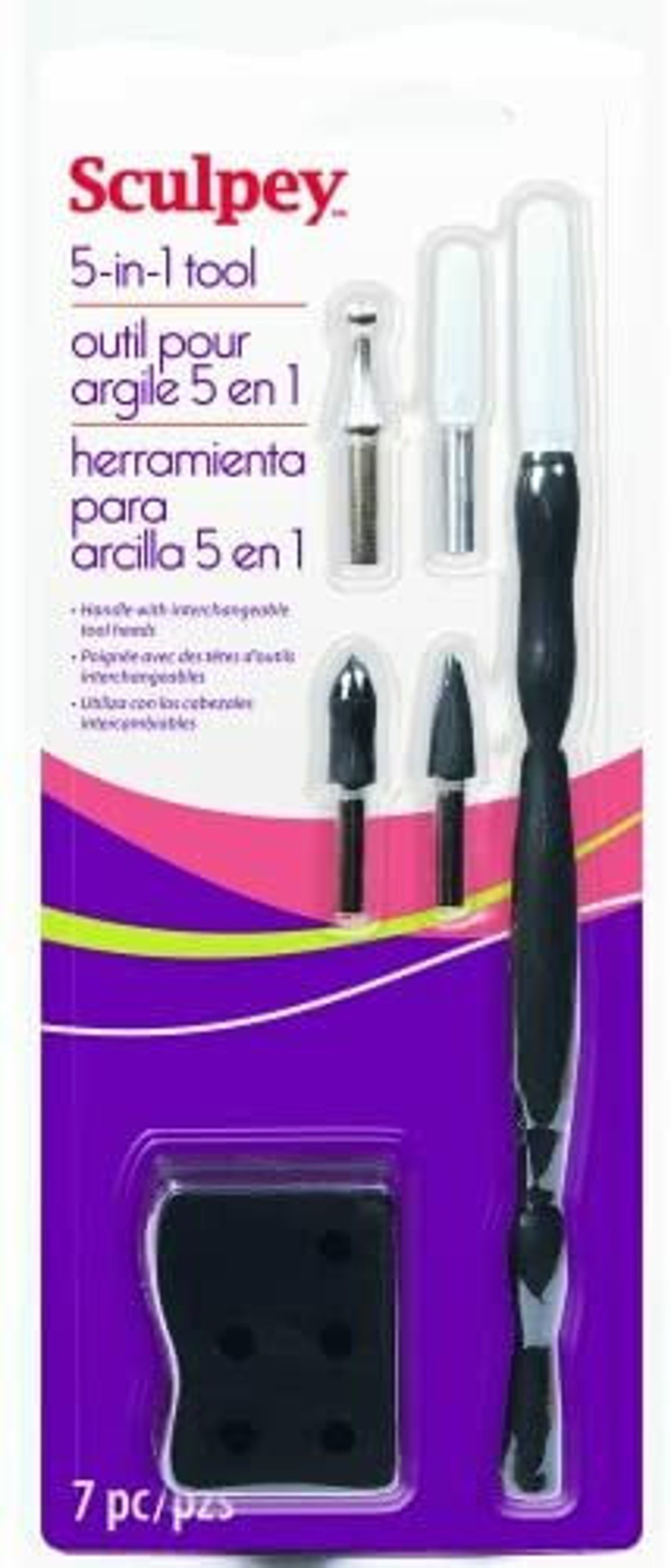 Sculptors Multi Purpose Five in One Tool With Interchangeable Heads