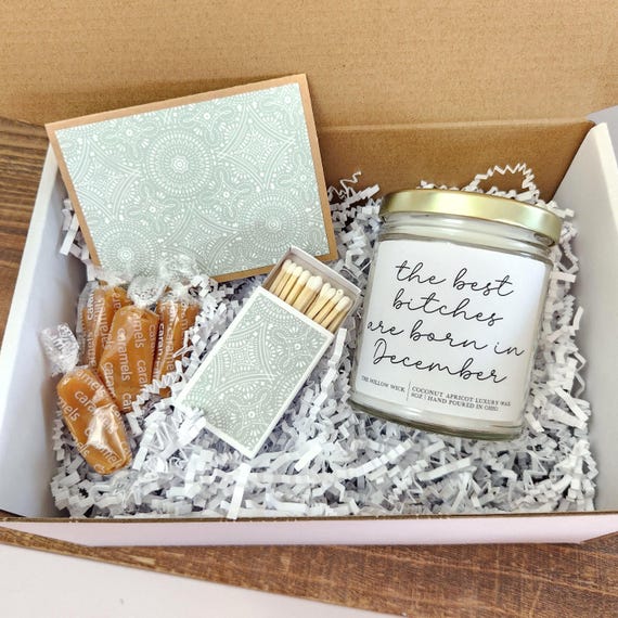 The Best Bitches are Born in December Gift Box | December Birthday Gift Box | Personalized Birthday Gift | Gift Box for Her | Small Gift Box
