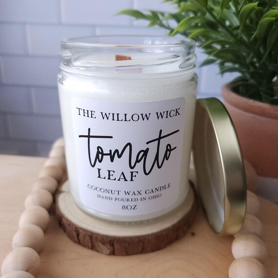 Tomato Leaf Candle | Coconut Wax Candle | Earthy Scent Candle | Eco-Friendly Candle | Summer Candle | Garden Candle | Fresh Tomato Candle
