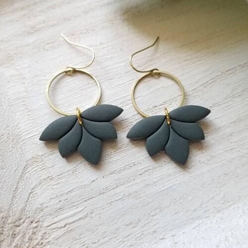 CLAY EARRINGS Lightweight Statement Earrings Handmade Etsy