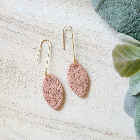 CLAY EARRINGS | lightweight | statement earrings | handmade | polymer clay earrings | modern jewelry | simple jewelry | hypoallergenic