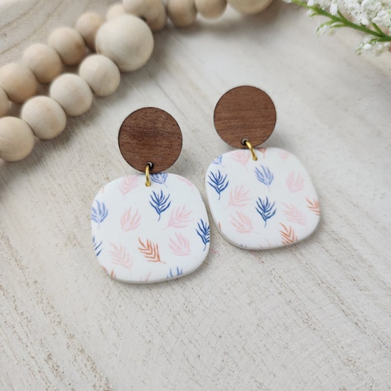 CLAY earrings | lightweight statement earrings | handmade polymer clay earrings | modern jewelry | simple jewelry | hypoallergenic