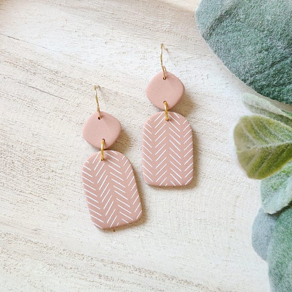 CLAY EARRINGS | lightweight | statement earrings | handmade | polymer clay earrings | modern jewelry | simple jewelry | hypoallergenic