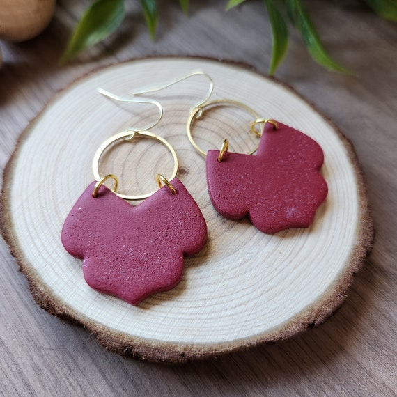 CLAY EARRINGS | lightweight | statement earrings | handmade | polymer clay earrings | modern jewelry | simple jewelry | hypoallergenic