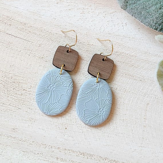 CLAY EARRINGS | lightweight | statement earrings | handmade | polymer clay earrings | modern jewelry | simple jewelry | hypoallergenic