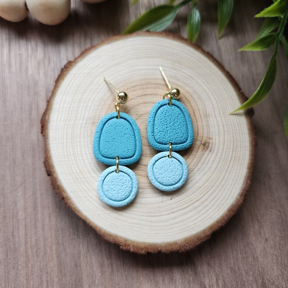 CLAY EARRINGS | lightweight | statement earrings | handmade | polymer clay earrings | modern jewelry | simple jewelry | hypoallergenic