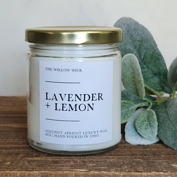 Lavender + Lemon Candle | Coconut Wax Candle | Floral Candle | Eco-Friendly Candle | Spring Candle | Fresh Scent Candle | Luxury Wax Candle