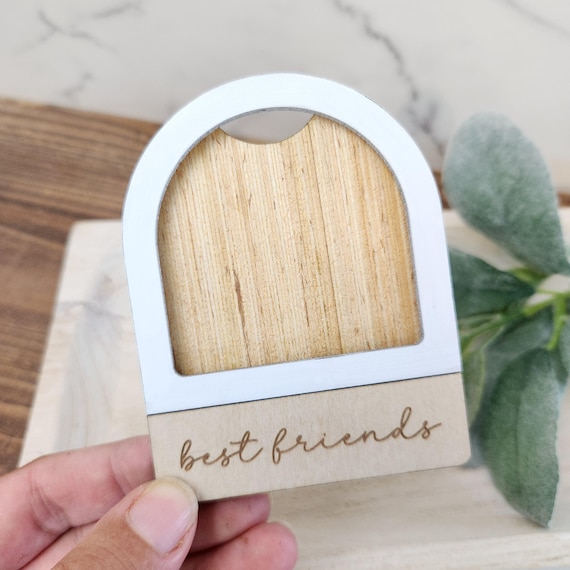 Photo Magnet | Best Friends Magnet | Fridge Magnet | Best Friend Gift | Stocking Stuffer | Wood Magnet | Fun Gift | Photo Frame Magnet