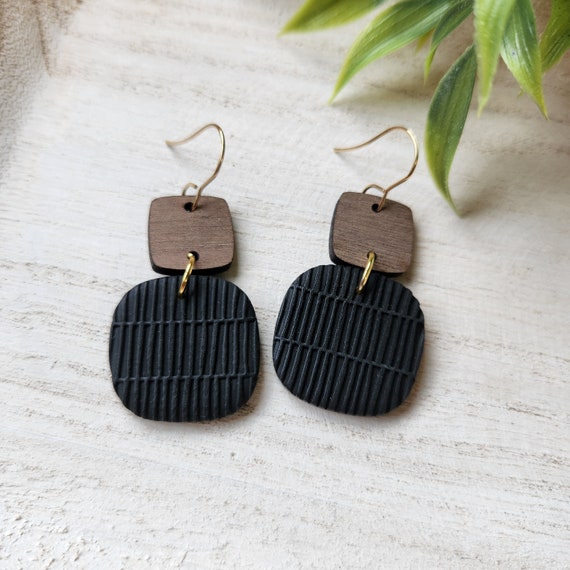 CLAY EARRINGS | lightweight | statement earrings | handmade | polymer clay earrings | modern jewelry | simple jewelry | hypoallergenic