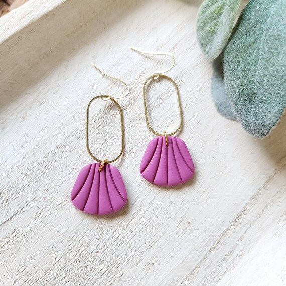 CLAY EARRINGS | lightweight statement earrings | handmade polymer clay earrings | modern jewelry | simple jewelry | hypoallergenic