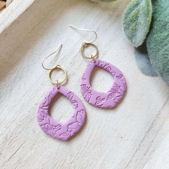 CLAY EARRINGS | lightweight statement earrings | handmade polymer clay earrings | modern jewelry | simple jewelry | hypoallergenic