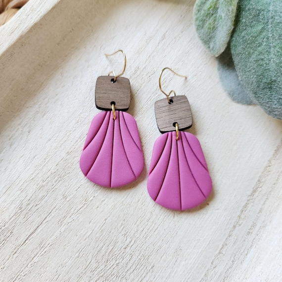 CLAY EARRINGS | lightweight statement earrings | handmade polymer clay earrings | modern jewelry | simple jewelry | hypoallergenic
