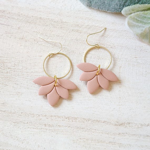 CLAY EARRINGS | lightweight | statement earrings | handmade | polymer clay earrings | modern jewelry | simple jewelry | hypoallergenic