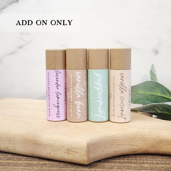 Gift Box ADD ON - Not for Individual Sale - Beeswax Lip Balm - Plastic Free Packaging - Add on to Any Gift Box