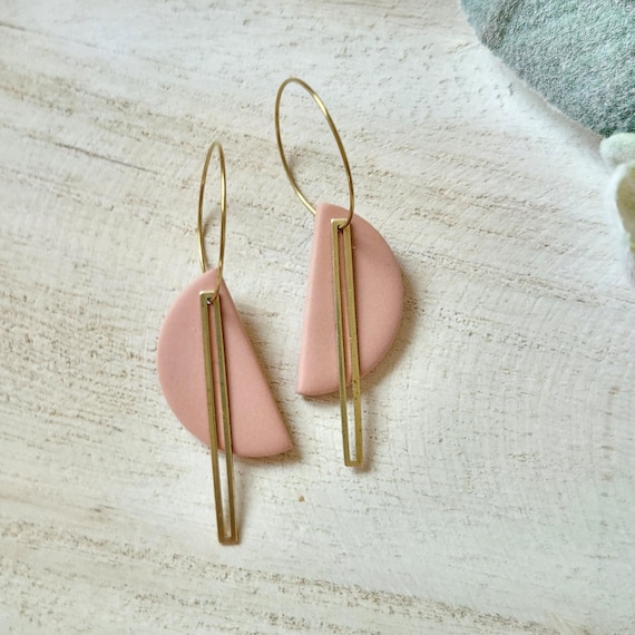 CLAY EARRINGS | lightweight | statement earrings | handmade | polymer clay earrings | modern jewelry | simple jewelry | hypoallergenic