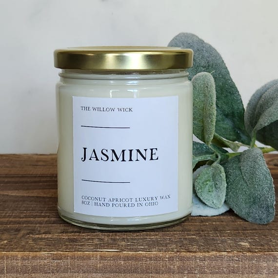 Jasmine Candle | Coconut Wax Candle | Floral Candle | Eco-Friendly Candle | Spring Candle | Exotic Scent Candle | Luxury Wax Candle
