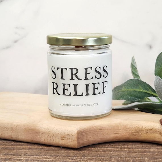 Stress Relief Candle | Coconut Apricot Wax Candle | Wood Wick Candle | Floral Scented Candle | Eco Friendly Candle | Citrus Scented Candle