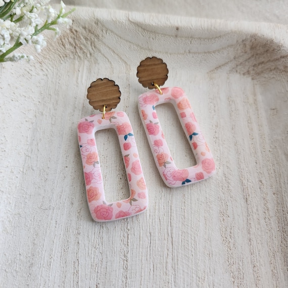 CLAY EARRINGS | lightweight | statement earrings | handmade | polymer clay earring | modern jewelry | simple jewelry | hypoallergenic