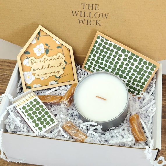 Be Afraid and Do It Anyway Gift Box | Candle Care Package | Just Because Gift | Gift Box for Her | Small Gift Box | Hug in a Box | Self Care