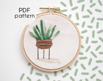 Succulent Embroidery Pattern: Beginner-Friendly Design (PDF Pattern)