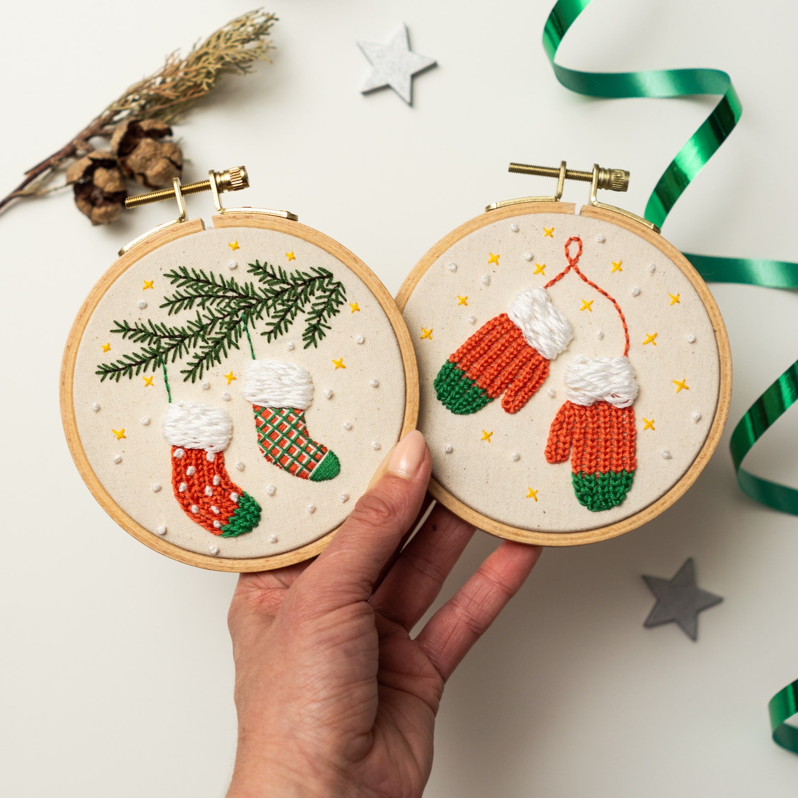 Embroidery Pattern CHRISTMAS STOCKINGS Hoop Art Embroidery - Etsy